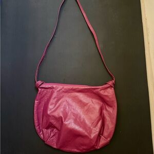 Vintage Leather Pink Shoulder Bag